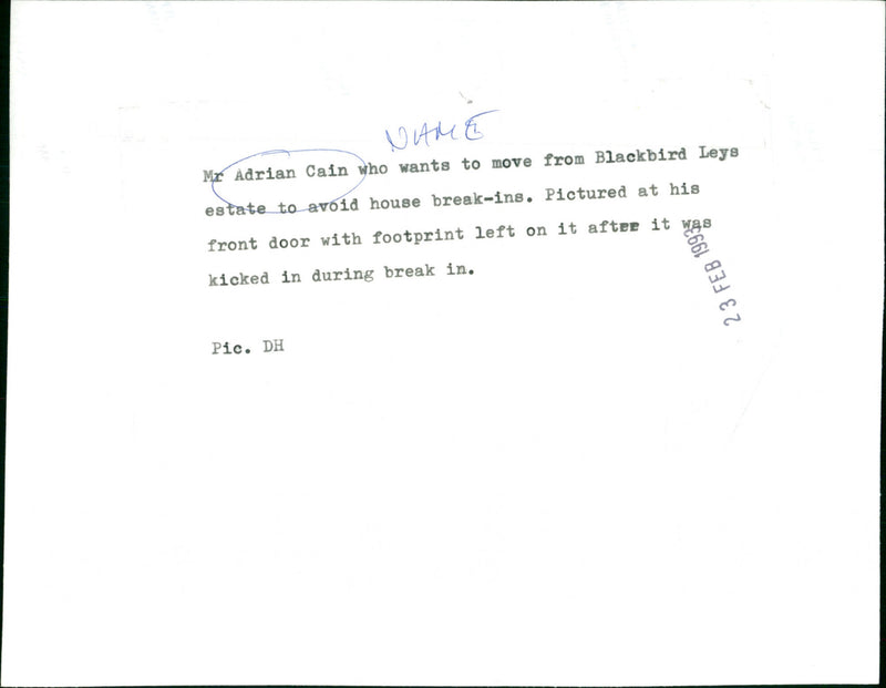 Mr. Adrian Cain - Vintage Photograph