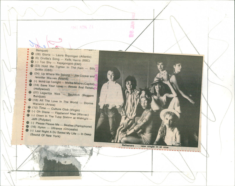 The Belle Stars - Vintage Photograph