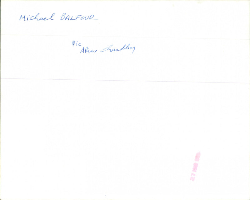 Michael Balfour - Vintage Photograph