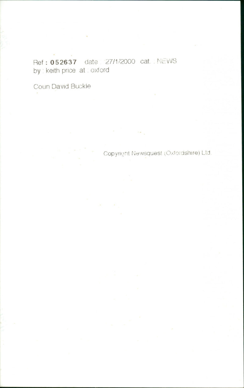 David Buckle - Vintage Photograph