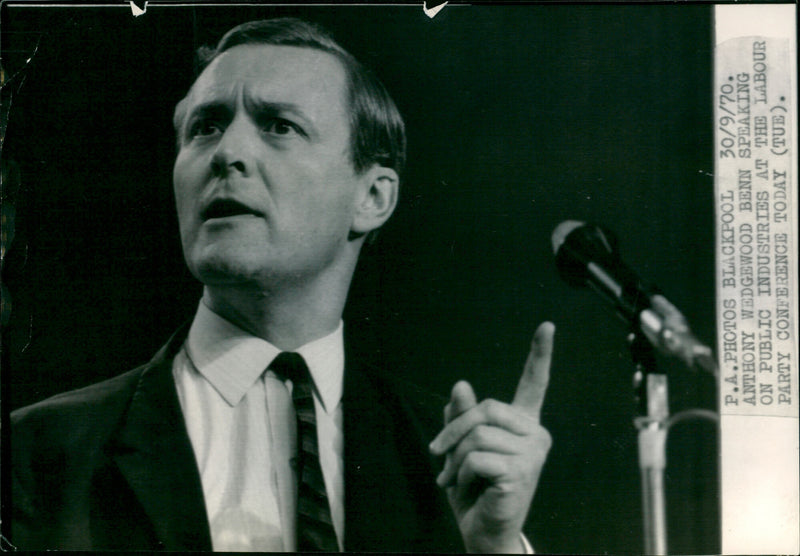 Tony Benn - Vintage Photograph