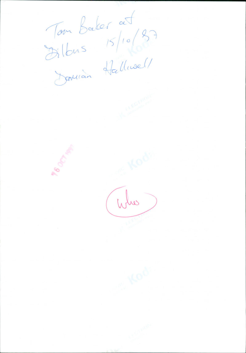 Tom Baker - Vintage Photograph