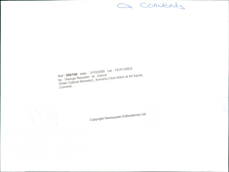 Sister Gabriel Benedict - Vintage Photograph