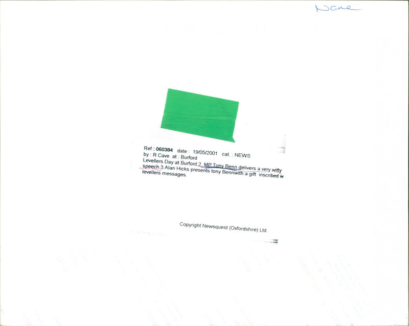 MP Tony Benn - Vintage Photograph