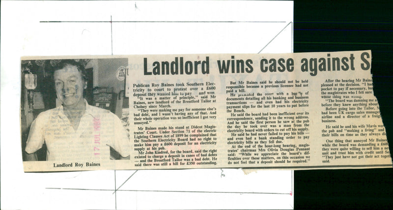 Roy Baines - Vintage Photograph