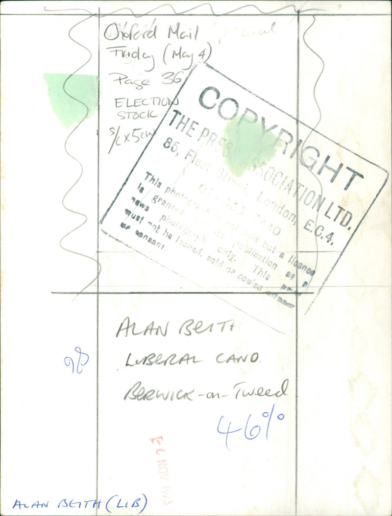 Alan Beith - Vintage Photograph