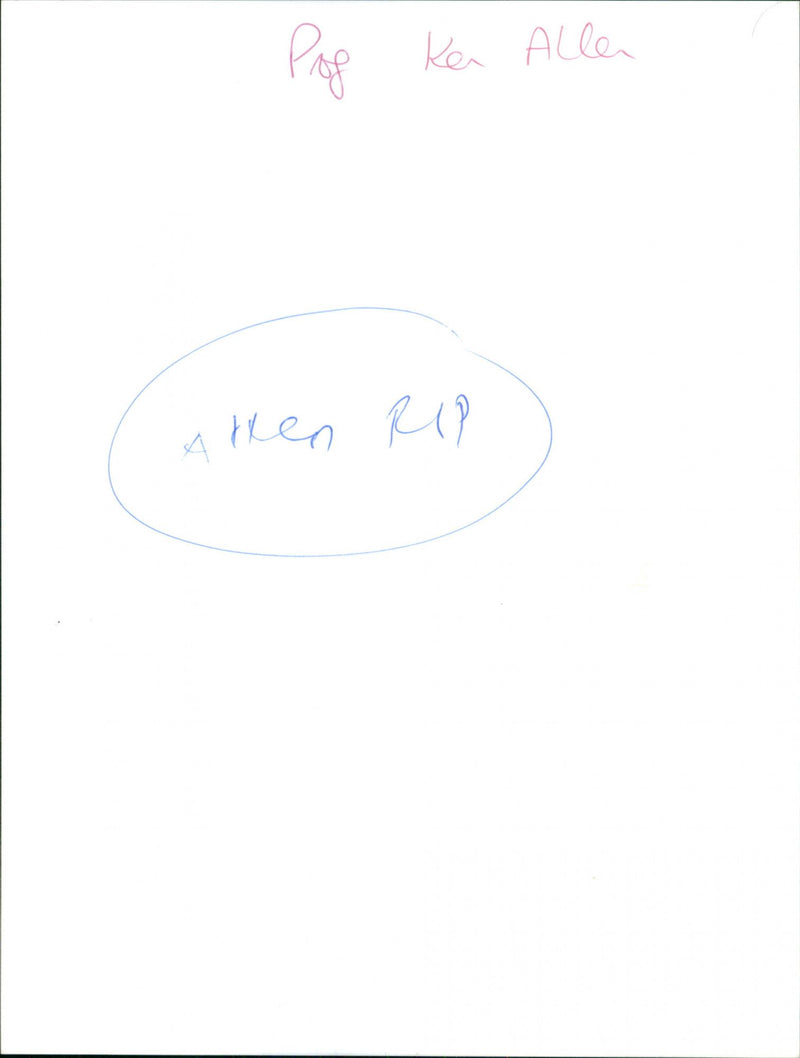 Prof. Ken Allen - Vintage Photograph