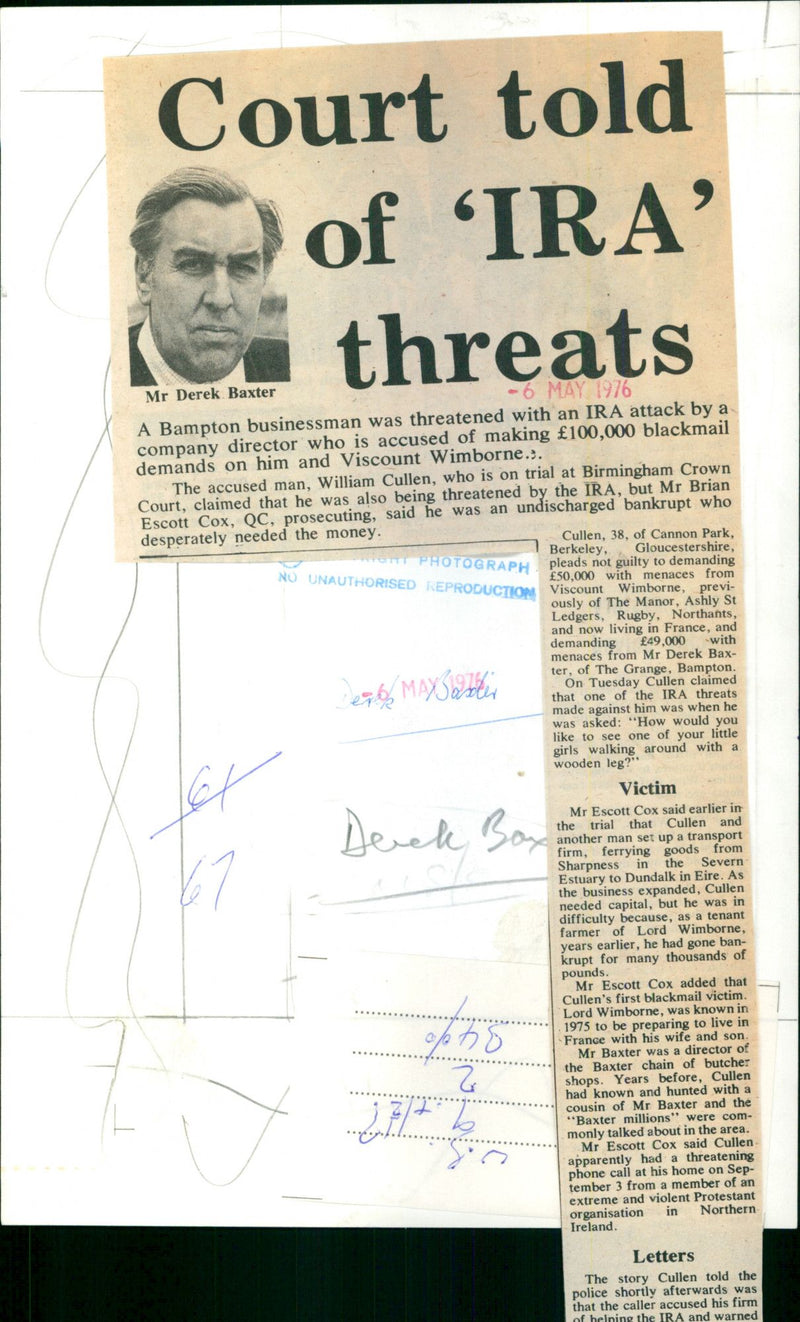 Derek Baxter - Vintage Photograph