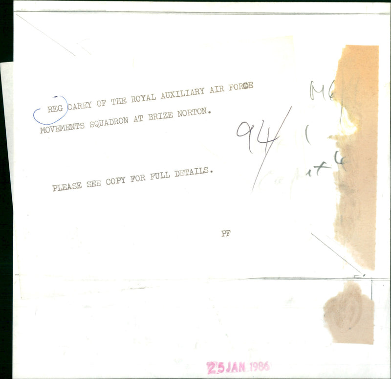 Reg Carey - Vintage Photograph