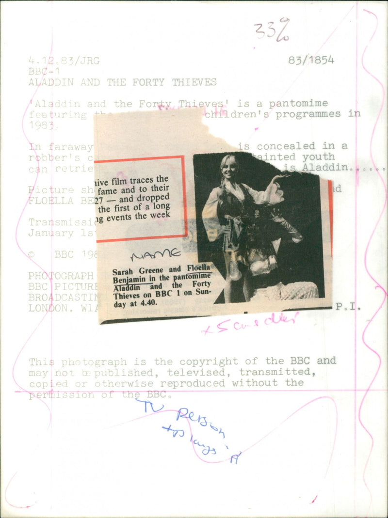 Sarah Greene and Floella Benjamin - Vintage Photograph