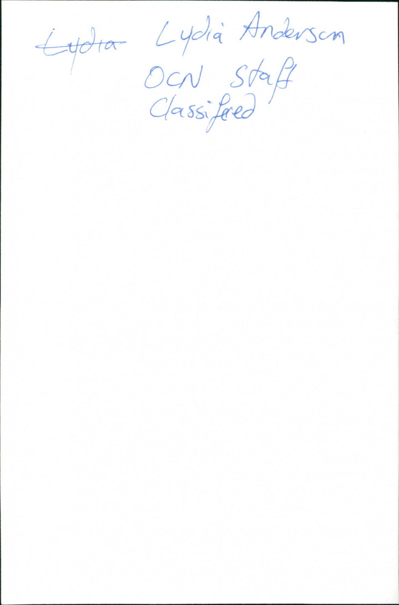 Lydia Anderson - Vintage Photograph