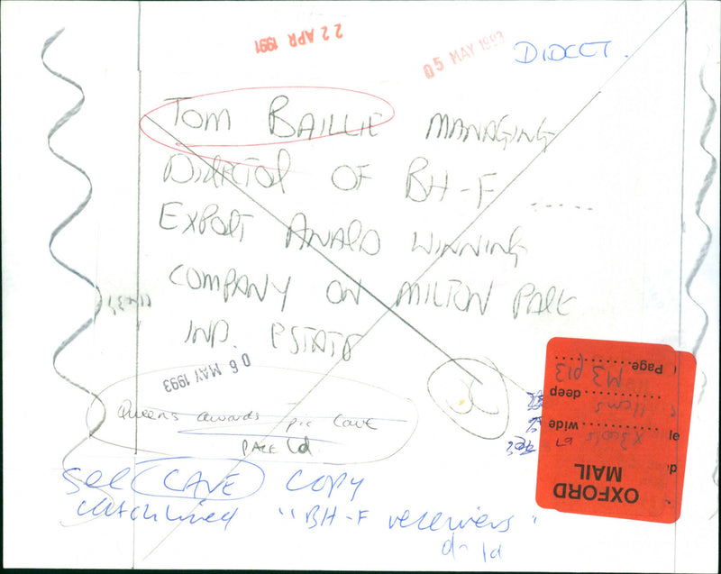 Tom Baillie - Vintage Photograph