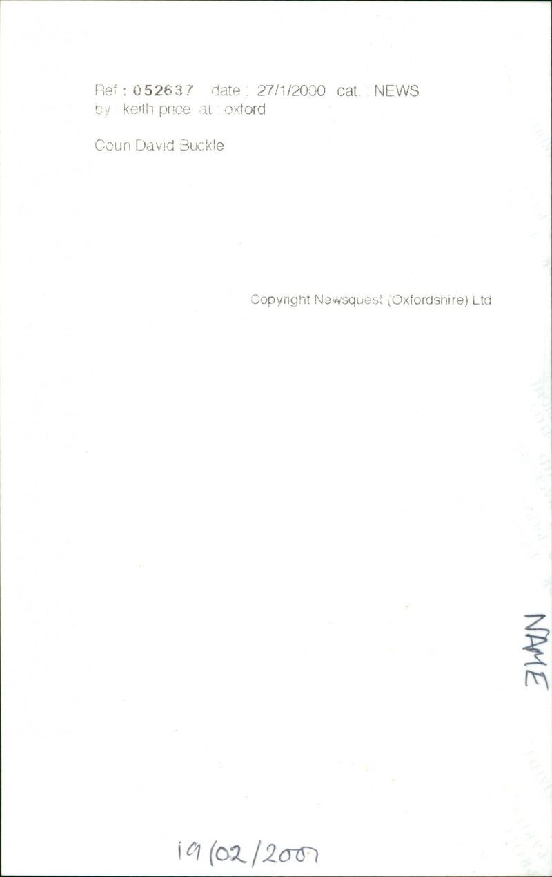 David Buckle - Vintage Photograph