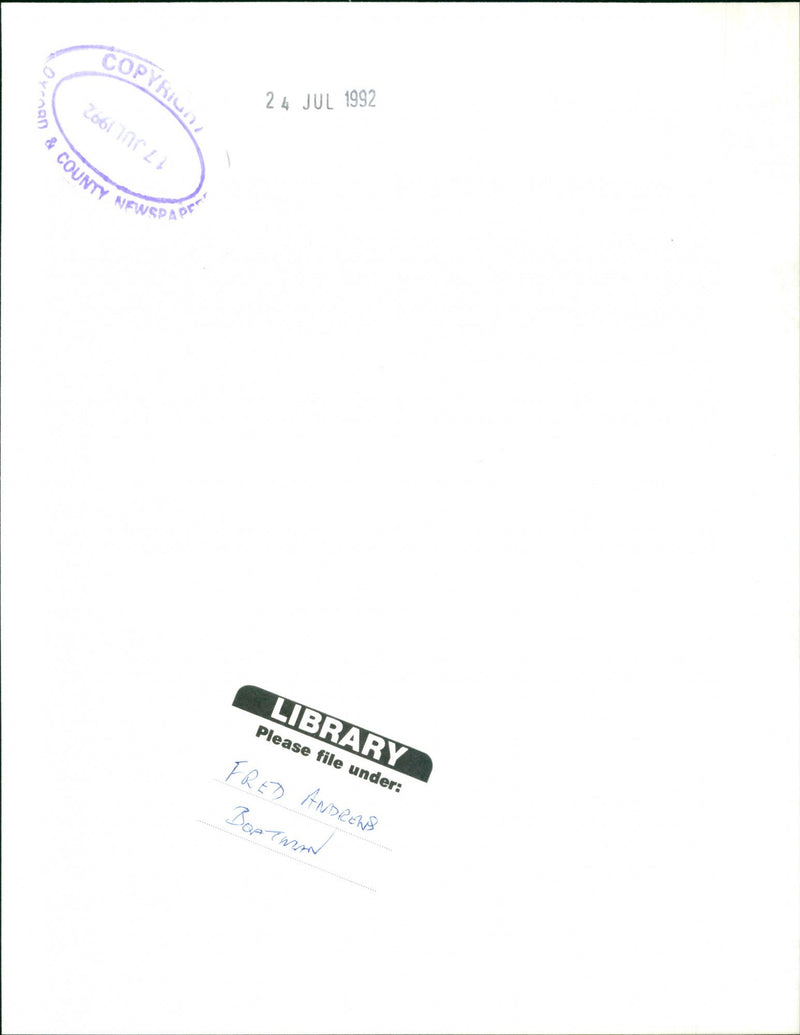 Fred Andrews - Vintage Photograph