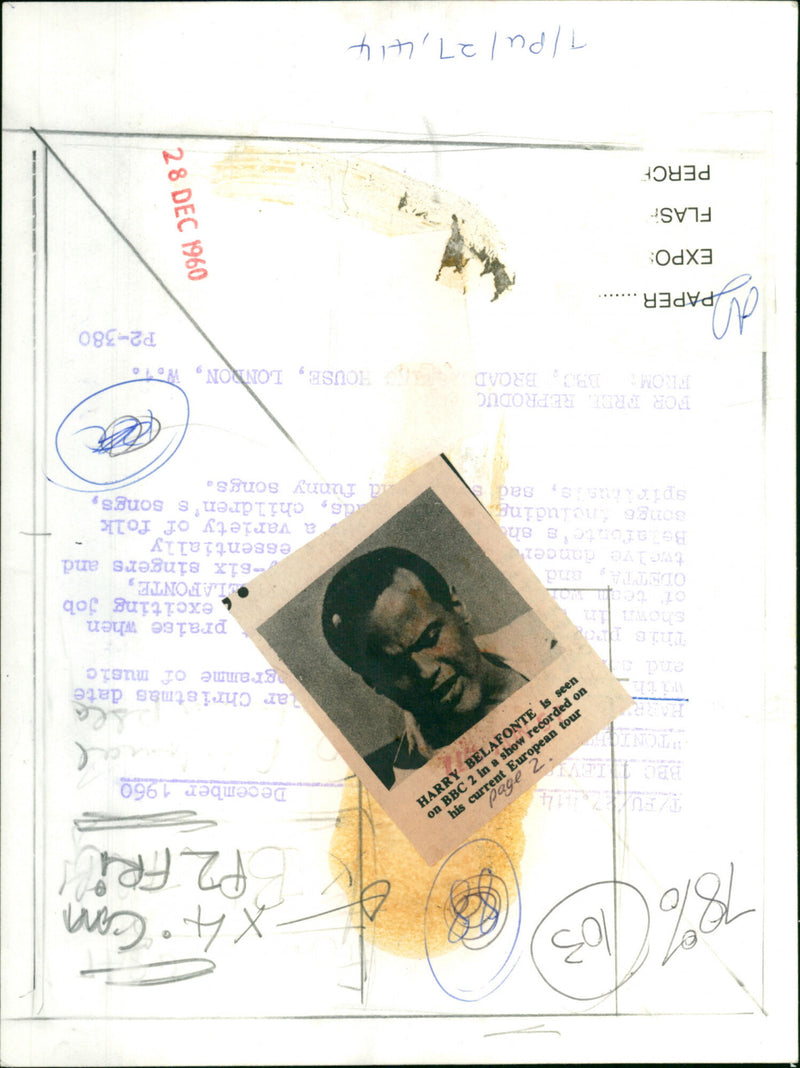 Harry Belafonte - Vintage Photograph