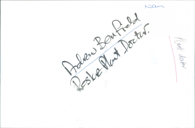 Andrew Benfield - Vintage Photograph