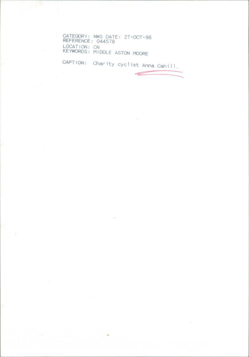 Anna Cahill - Vintage Photograph