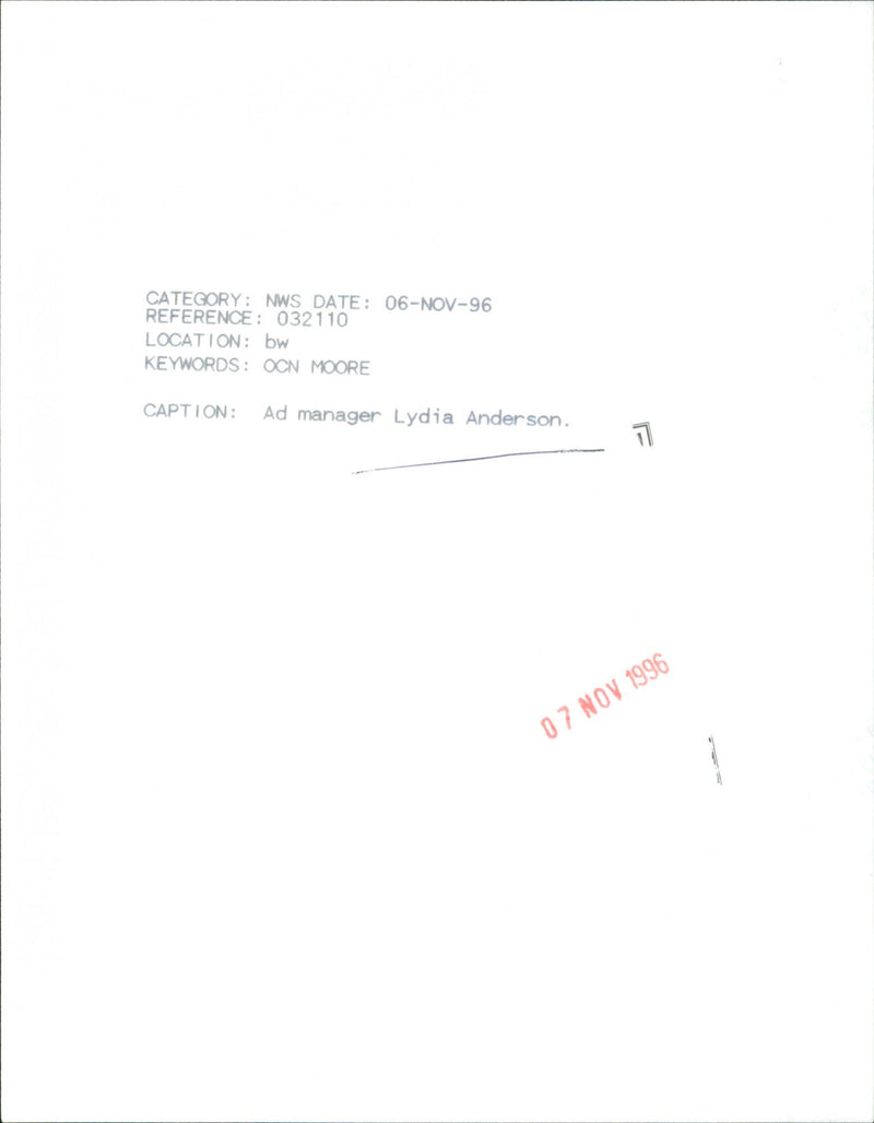 Lydia Anderson - Vintage Photograph