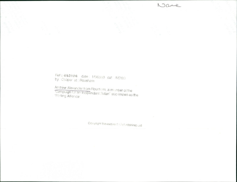 Andrew Alexander - Vintage Photograph