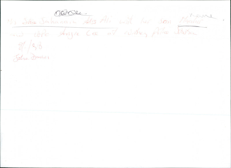 Johana Ali - Vintage Photograph