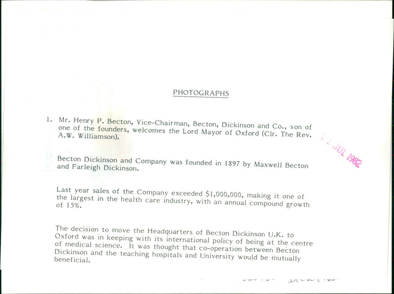 Henry P. Becton - Vintage Photograph