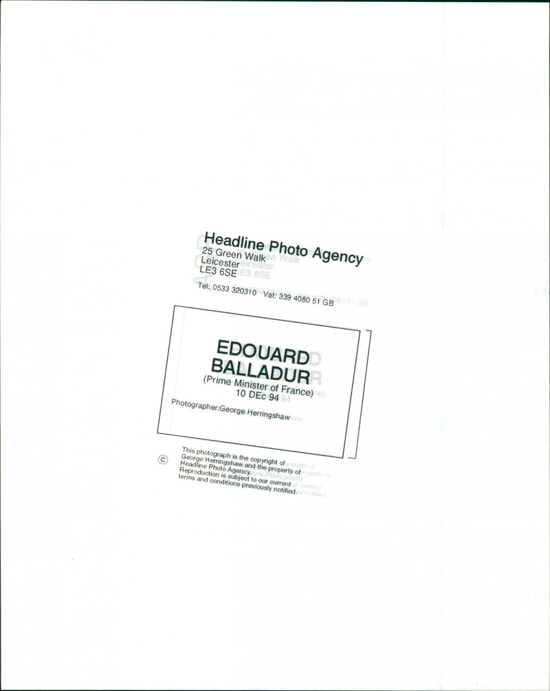 Edouard Balladur - Vintage Photograph