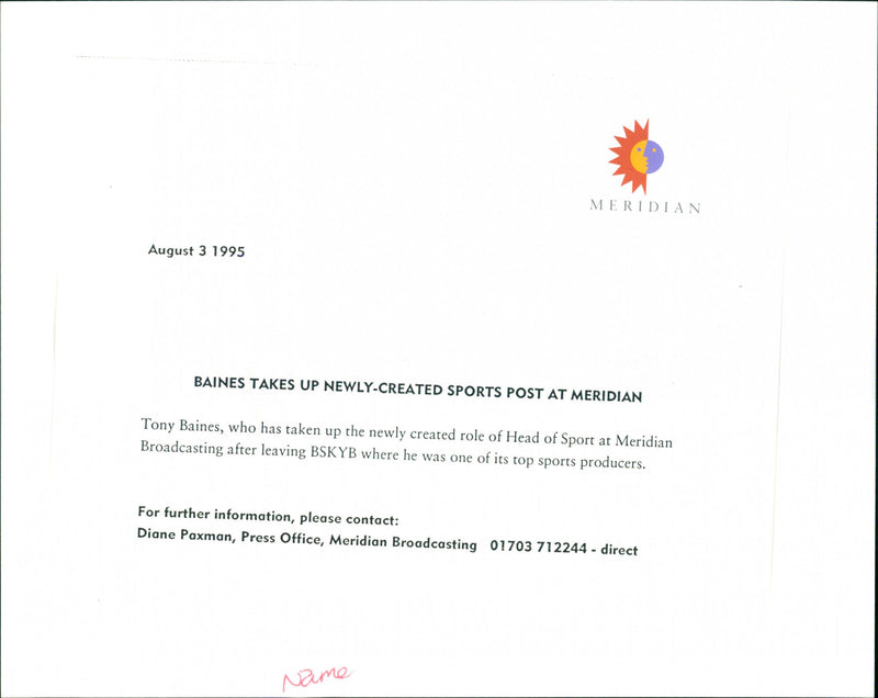 Tony Baines - Vintage Photograph