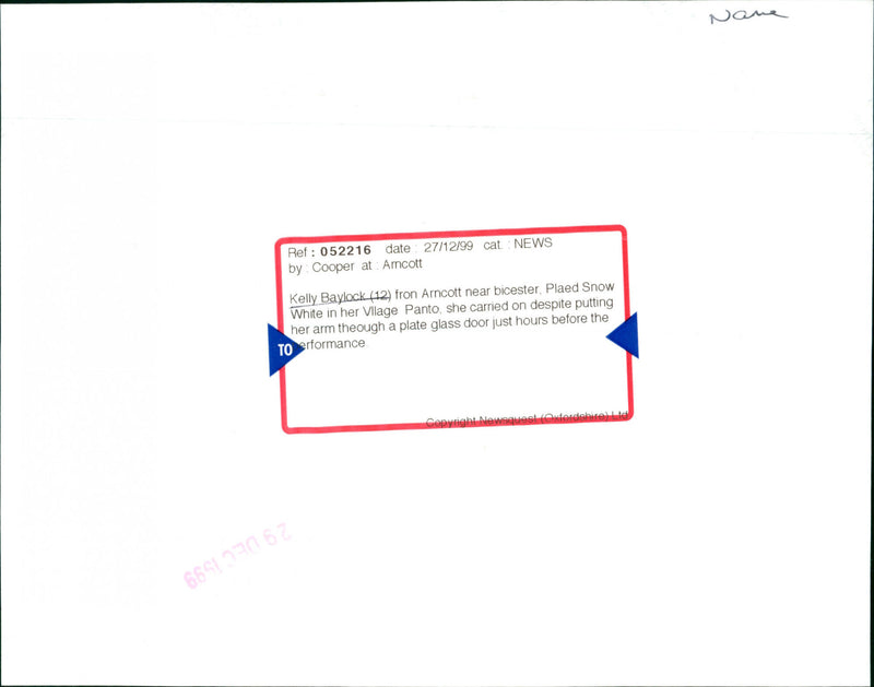 Kelly Baylock - Vintage Photograph