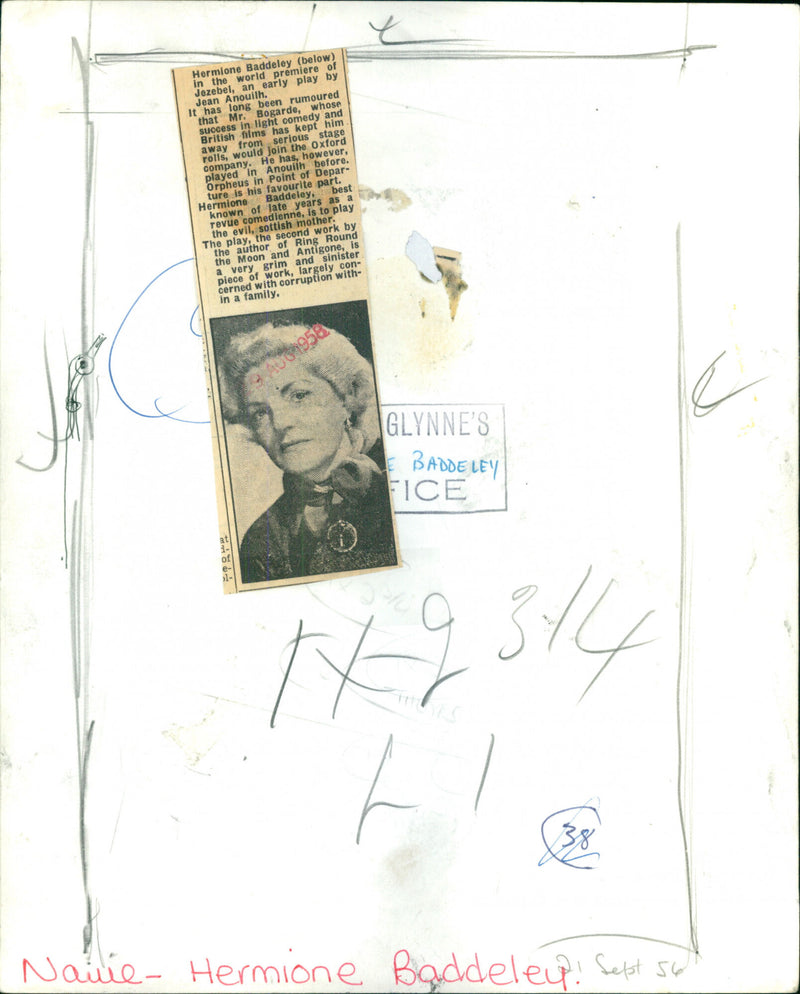 Hermione Baddeley - Vintage Photograph