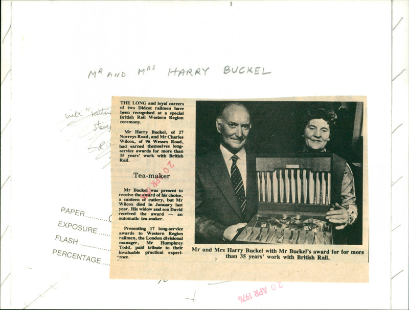 Mr. and Mrs. Buckel - Vintage Photograph