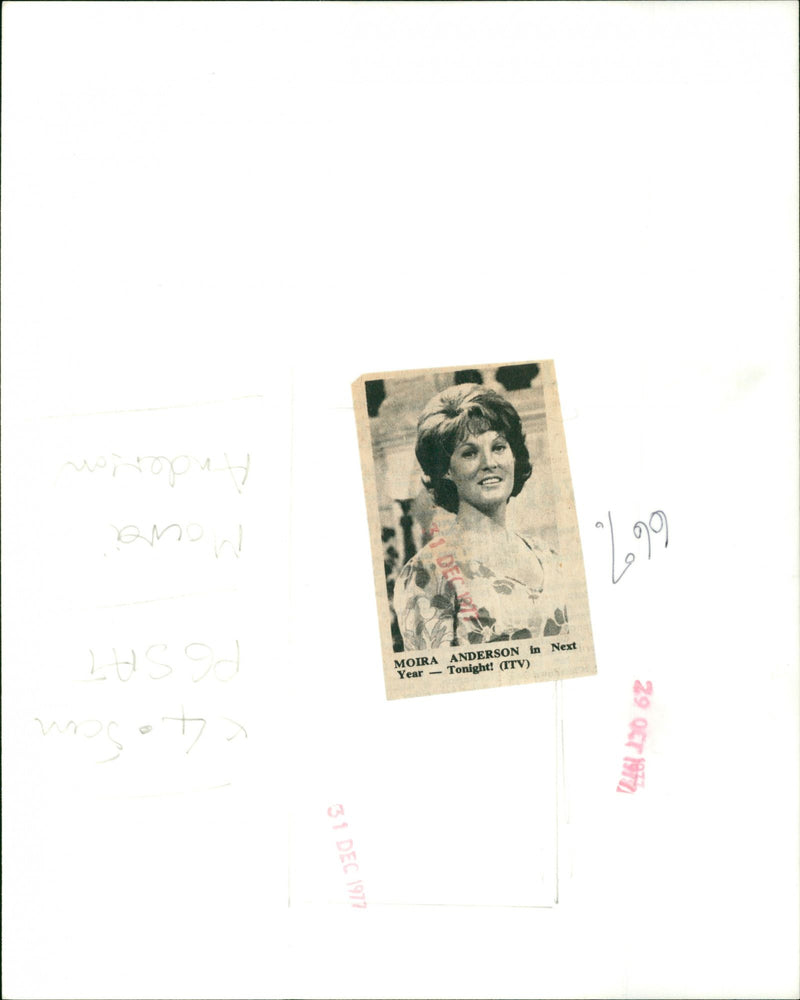 Moira Anderson - Vintage Photograph