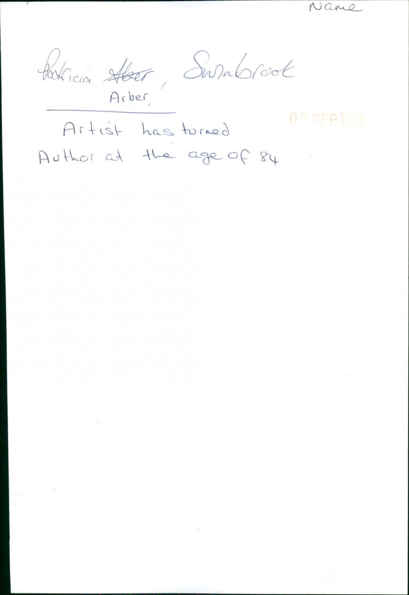 Patricia Arber - Vintage Photograph