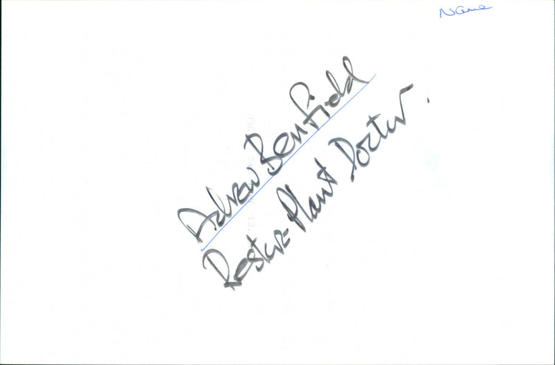 Andrew Benfield - Vintage Photograph