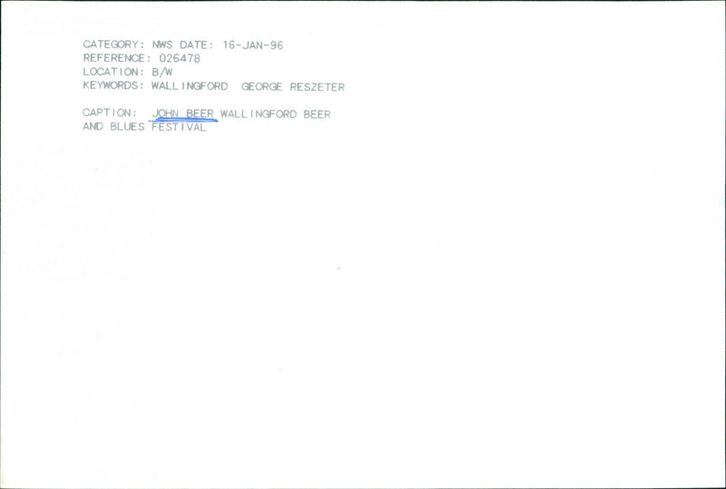 John Beer - Vintage Photograph