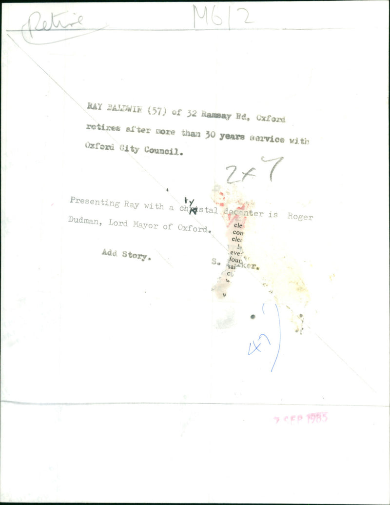 Ray Baldwin - Vintage Photograph