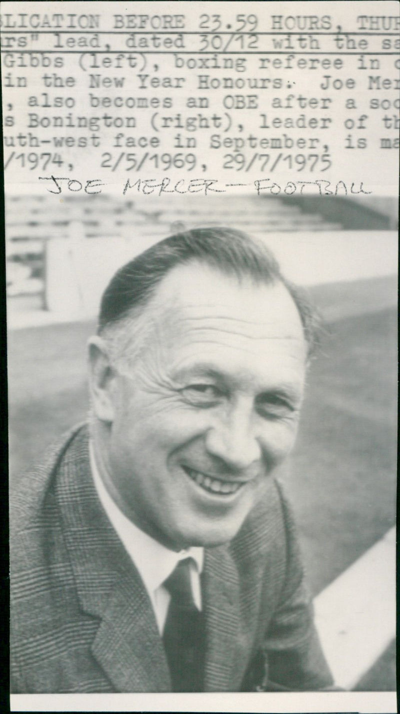 Joe Mercer - Vintage Photograph