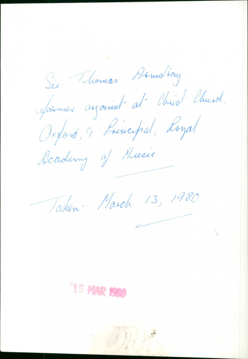 Thomas Armstrong - Vintage Photograph