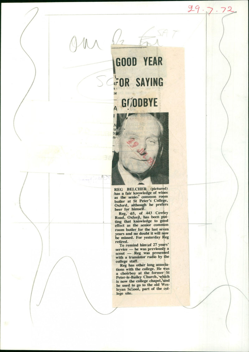 Reg Belcher - Vintage Photograph