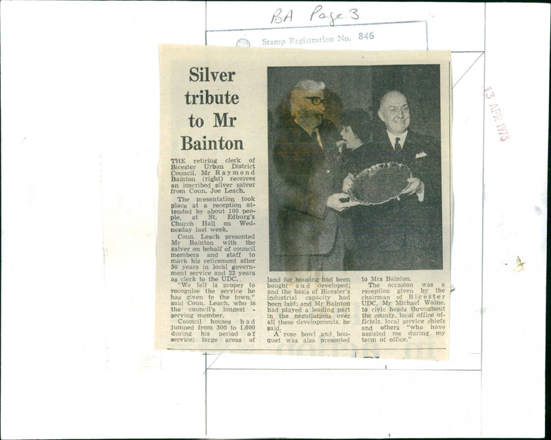 Raymond Bainton - Vintage Photograph