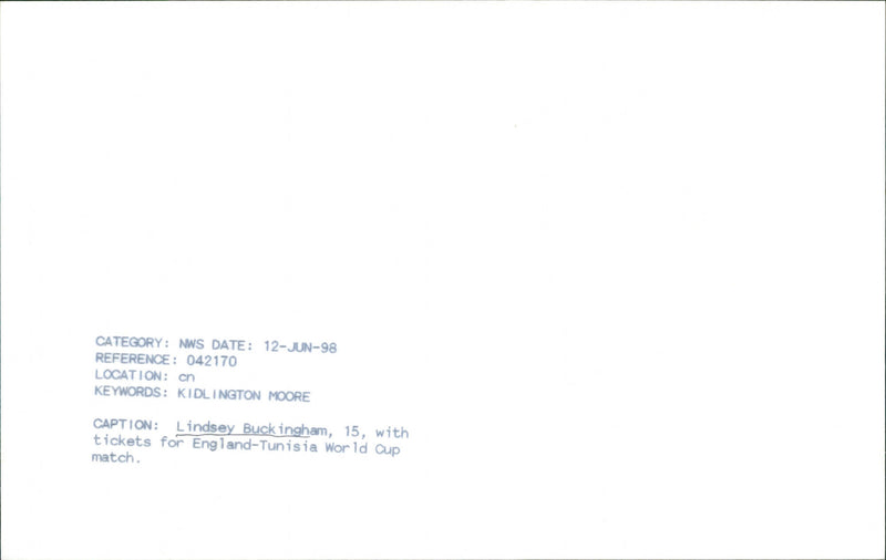 Lindsey Buckingham - Vintage Photograph