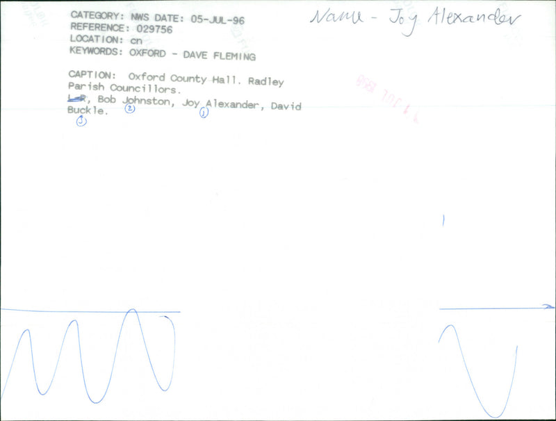 Joy Alexander, Bob Johnston, and David Buckle - Vintage Photograph