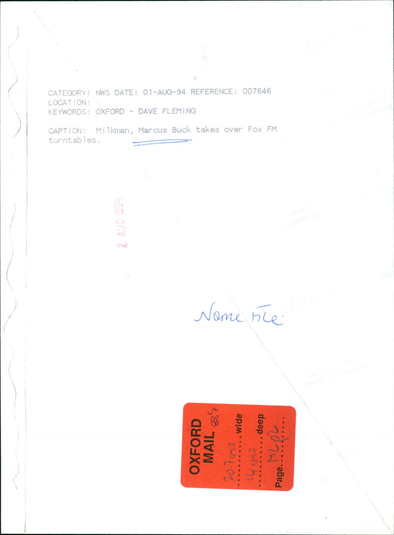 Marcus Buck - Vintage Photograph