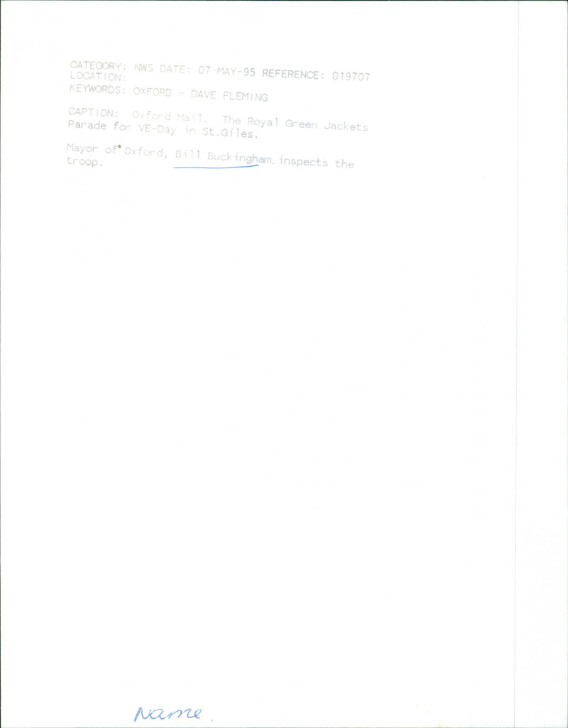 Bill Buckingham - Vintage Photograph