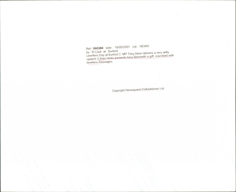 Tony Benn - Vintage Photograph