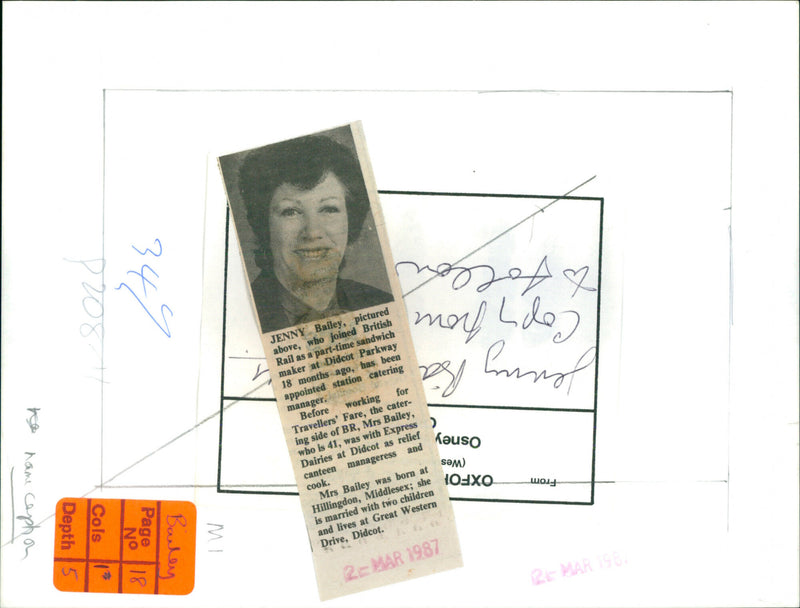 Jenny Bailey - Vintage Photograph