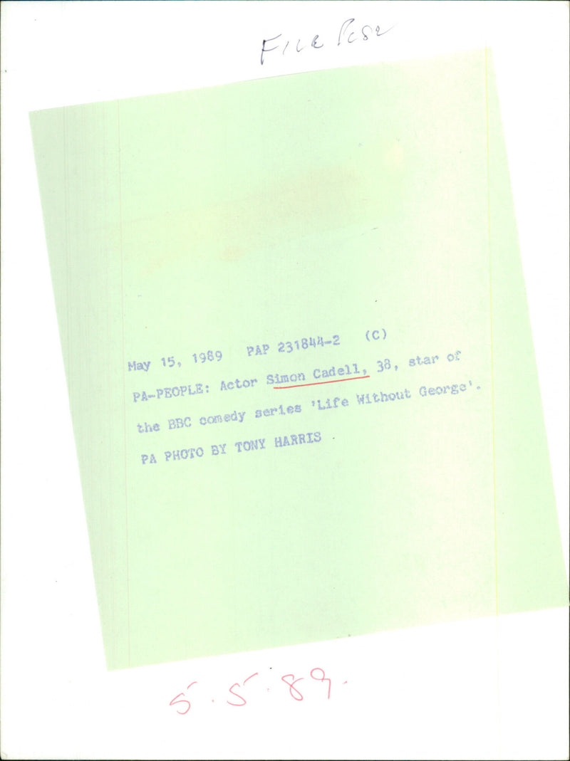 Simon Cadell - Vintage Photograph