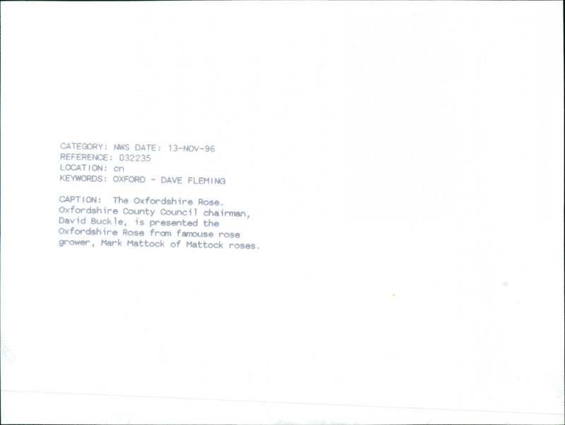 David Buckle - Vintage Photograph