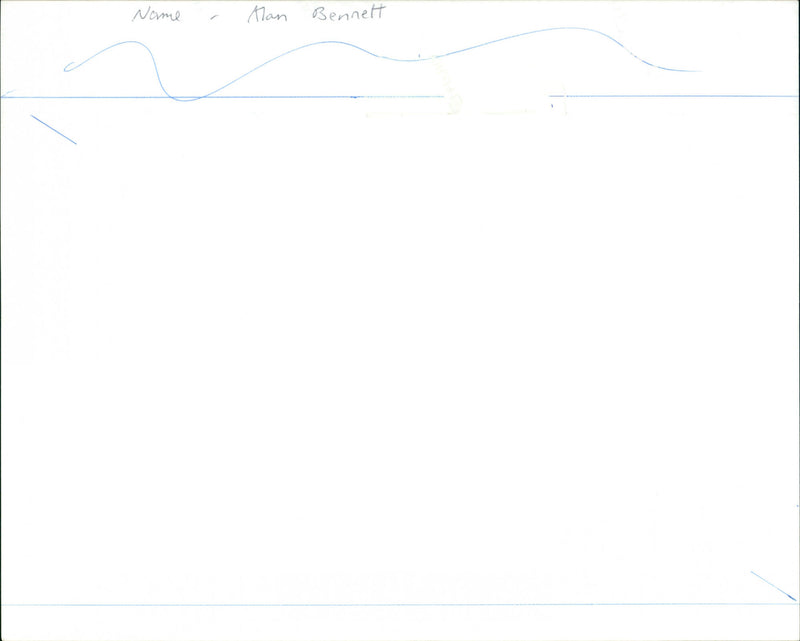 Alan Benett - Vintage Photograph