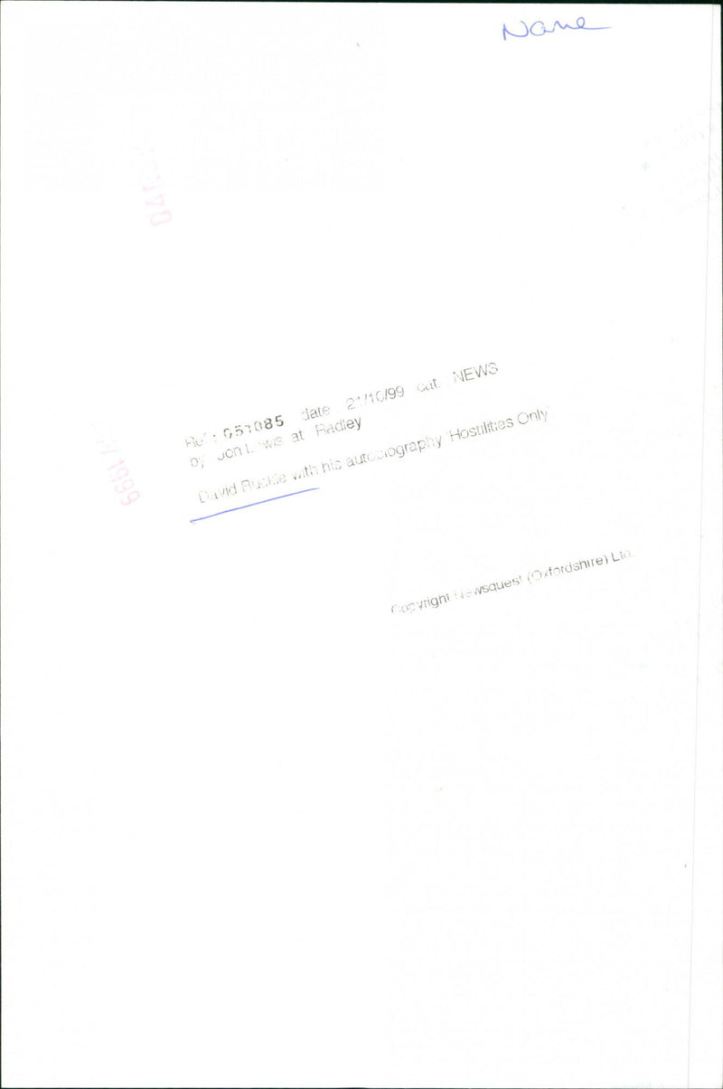 David Buckle - Vintage Photograph