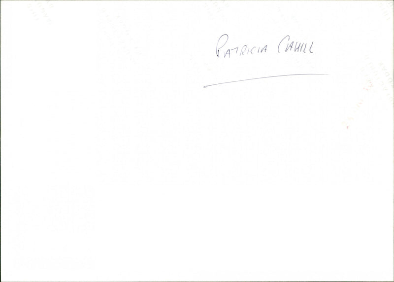 Patricia Cahill - Vintage Photograph